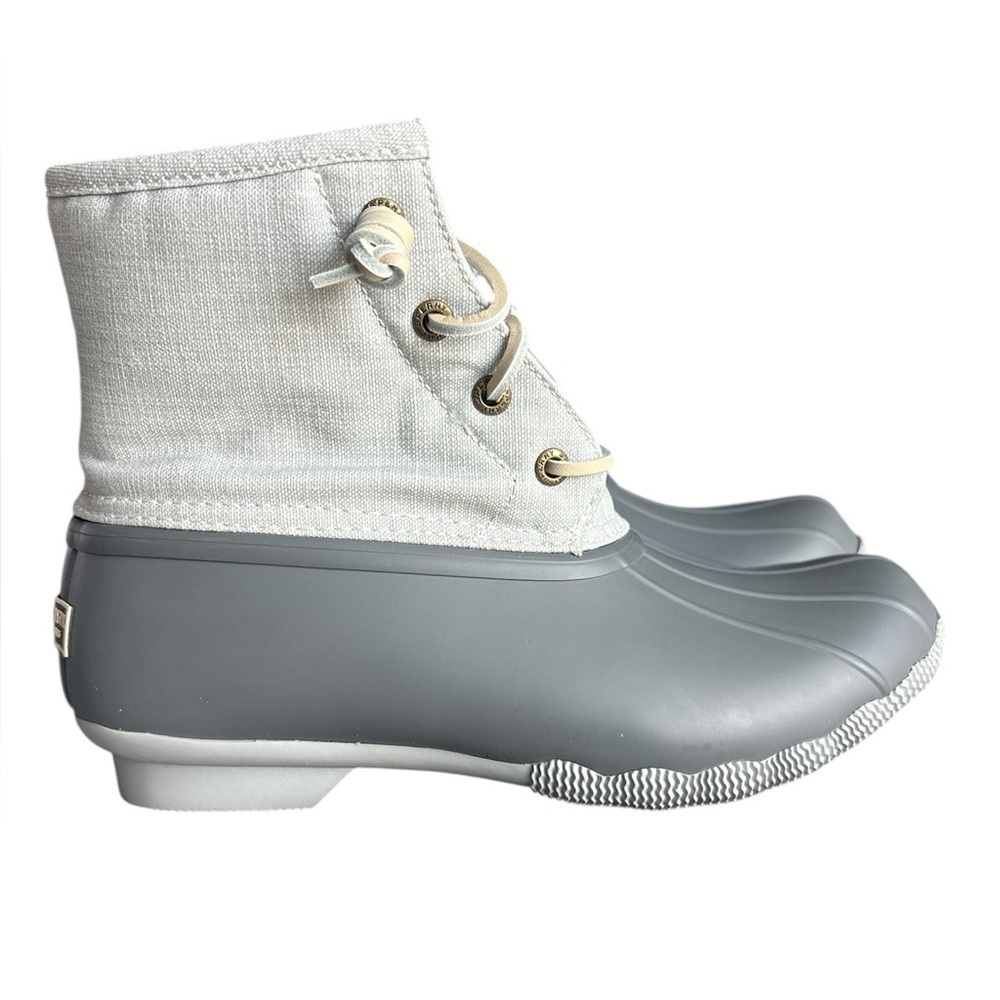 Sperry Saltwater Duck Booties in Grey Size 7 NIB